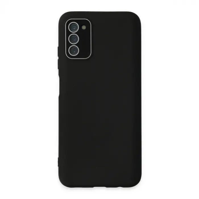 Samsung Galaxy A03s Kılıf Lansman Glass Kapak - Siyah