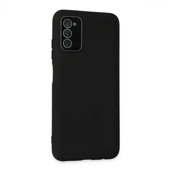 Samsung Galaxy A03s Kılıf Lansman Glass Kapak - Siyah