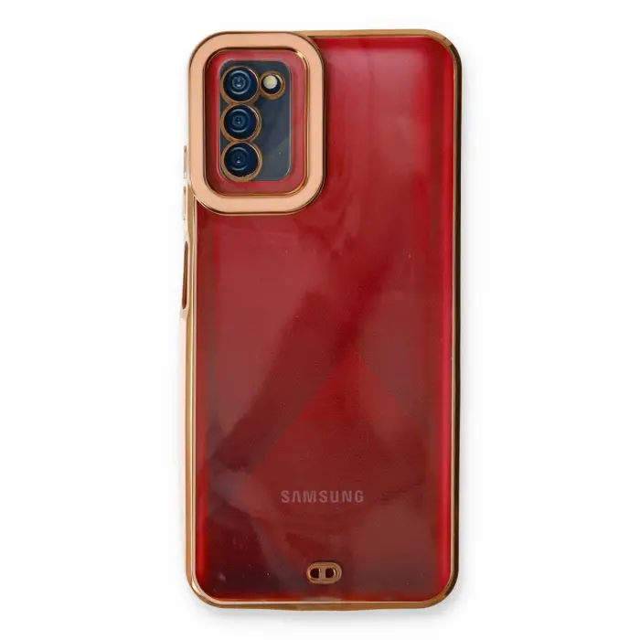 Samsung Galaxy A03s Kılıf Liva Lens Silikon - Rose