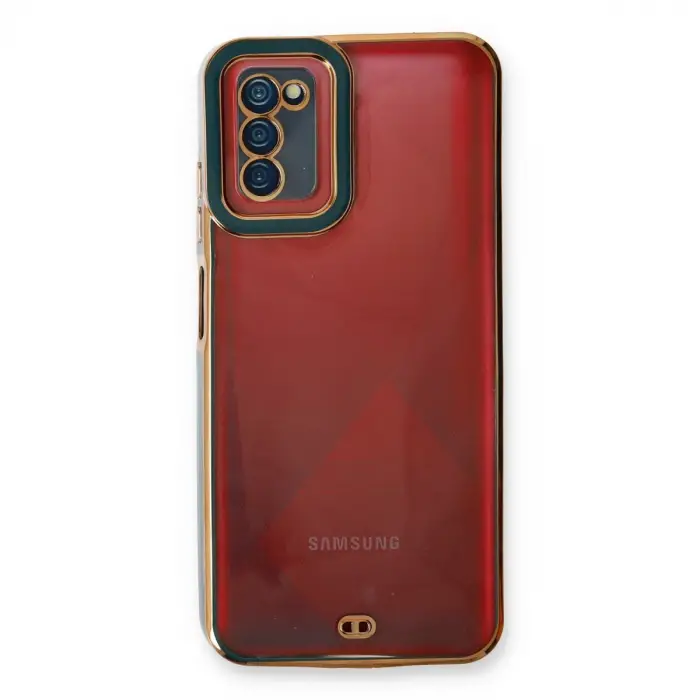 Samsung Galaxy A03s Kılıf Liva Lens Silikon - Yeşil