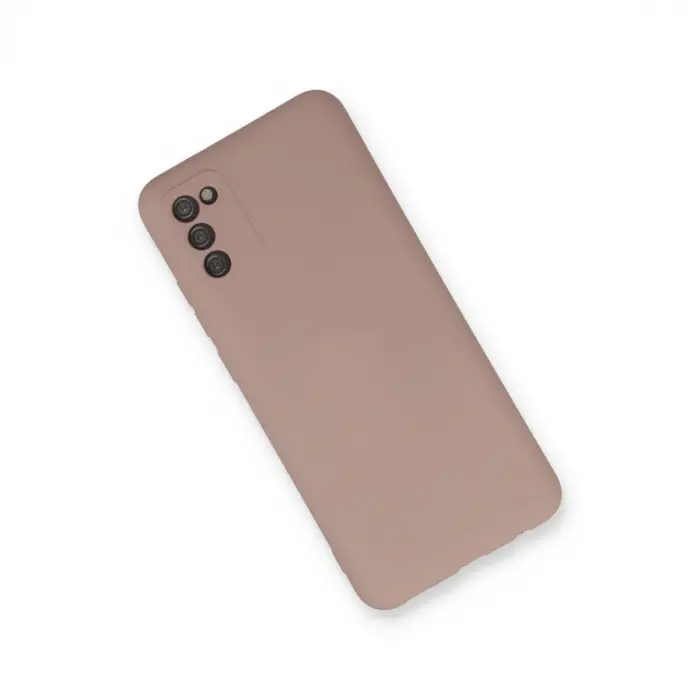 Samsung Galaxy A03s Kılıf Nano İçi Kadife Silikon - Pudra