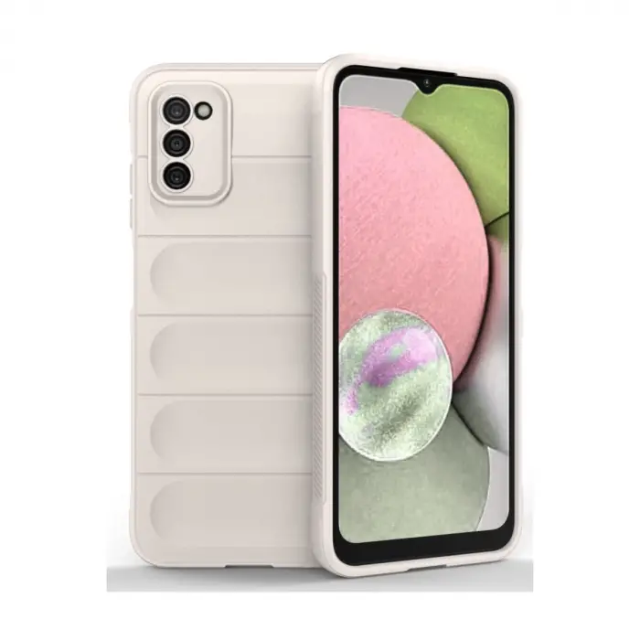 Samsung Galaxy A03s Kılıf Optimum Silikon - Krem