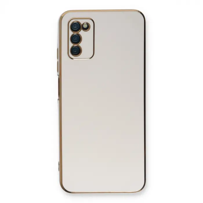 Samsung Galaxy A03s Kılıf Volet Silikon - Beyaz