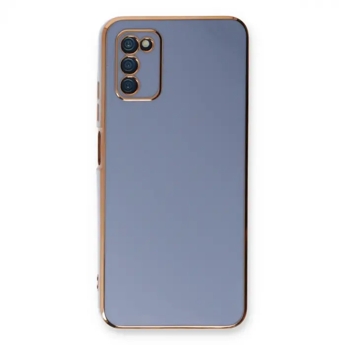 Samsung Galaxy A03s Kılıf Volet Silikon - Mavi