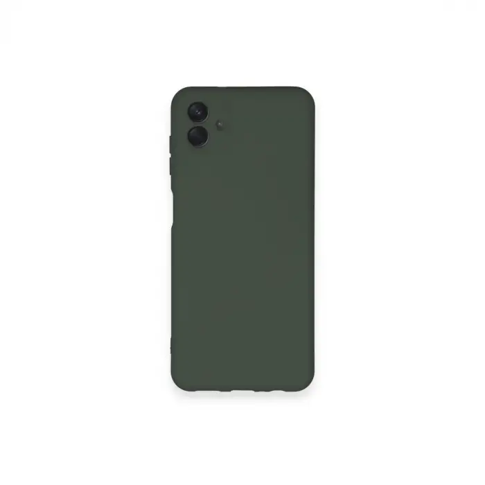 Samsung Galaxy A04 Kılıf Nano İçi Kadife Silikon - Koyu Yeşil