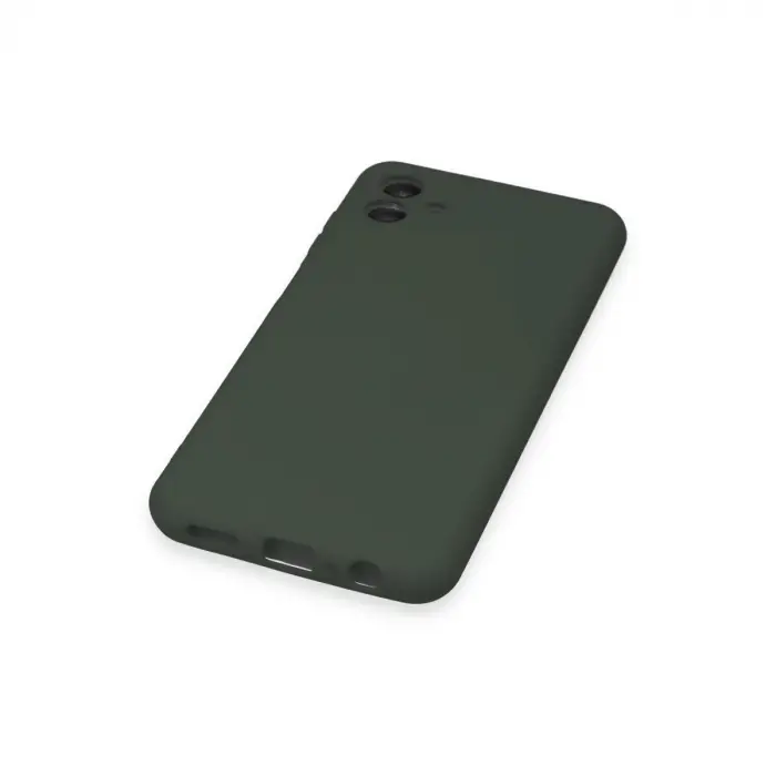 Samsung Galaxy A04 Kılıf Nano İçi Kadife Silikon - Koyu Yeşil