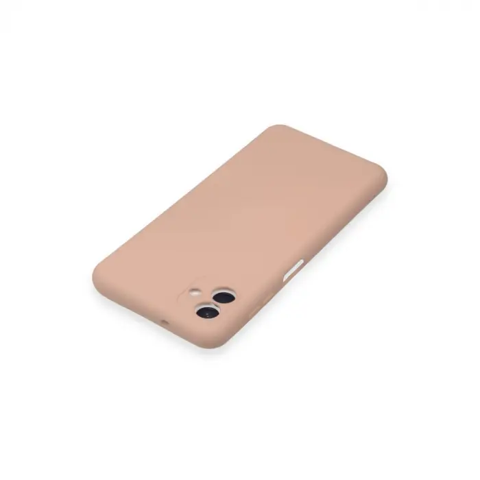 Samsung Galaxy A04 Kılıf Nano İçi Kadife Silikon - Pudra