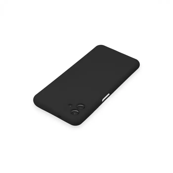 Samsung Galaxy A04 Kılıf Nano İçi Kadife Silikon - Siyah