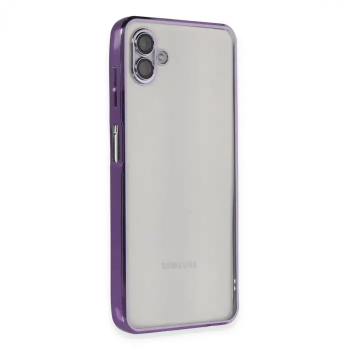 Samsung Galaxy A04 Kılıf Razer Lensli Silikon - Mor