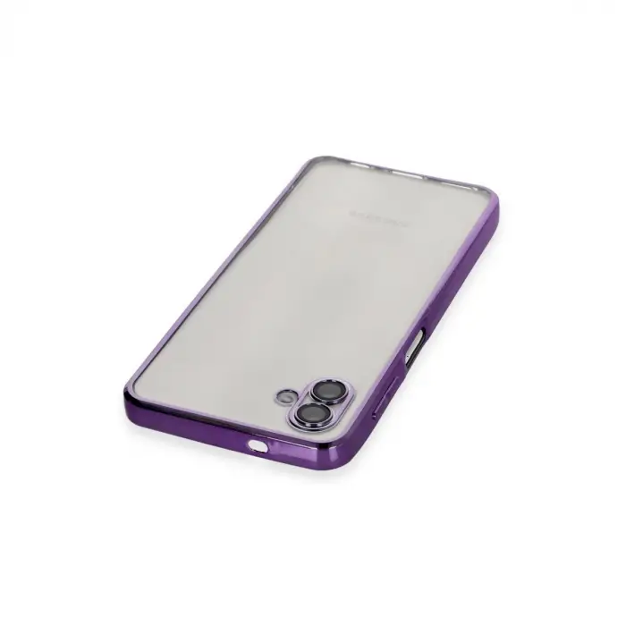Samsung Galaxy A04 Kılıf Razer Lensli Silikon - Mor