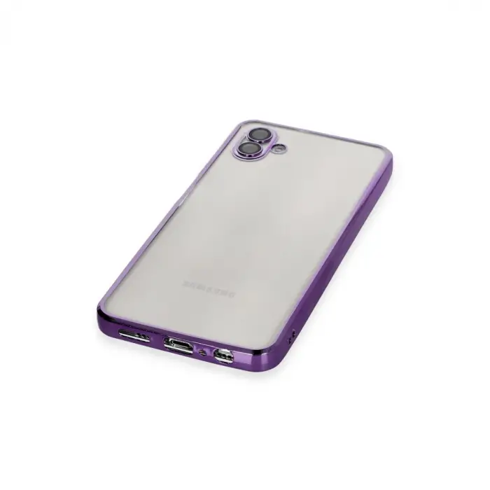 Samsung Galaxy A04 Kılıf Razer Lensli Silikon - Mor