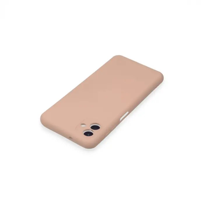 Samsung Galaxy A04e Kılıf Nano İçi Kadife Silikon - Pudra