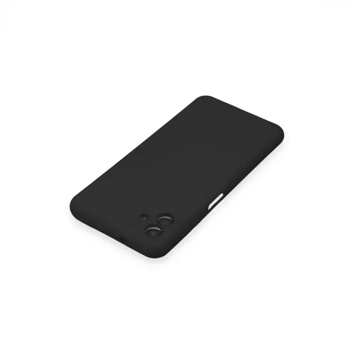 Samsung Galaxy A04e Kılıf Nano İçi Kadife Silikon - Siyah