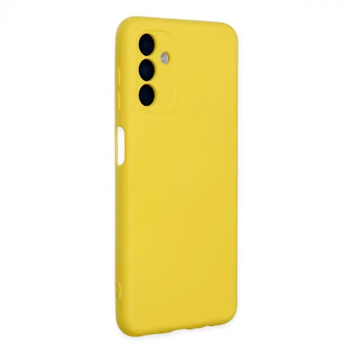 Samsung Galaxy A04s Kılıf Nano İçi Kadife Silikon - Sarı