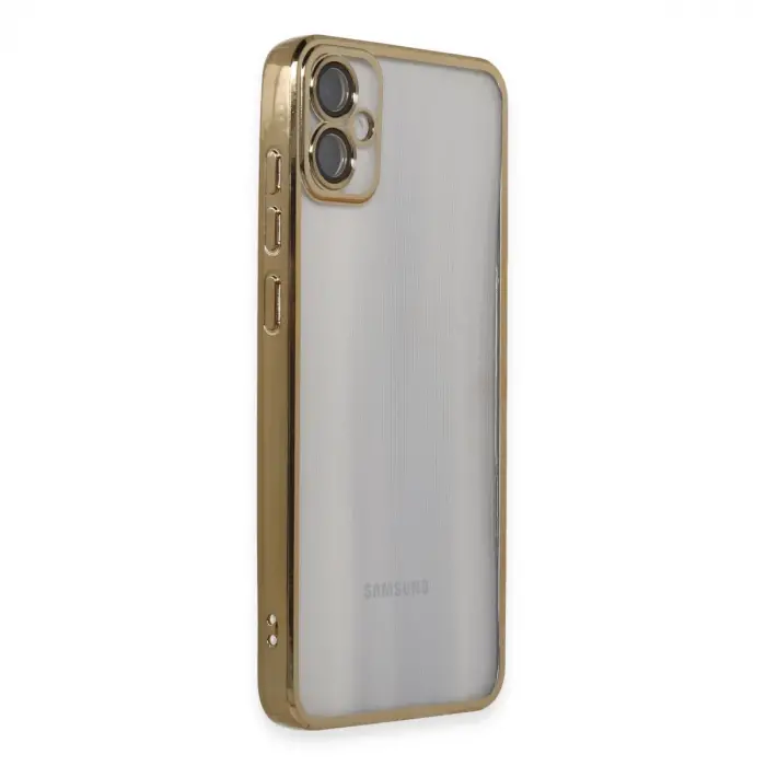 Samsung Galaxy A05 Kılıf Razer Lensli Silikon - Gold