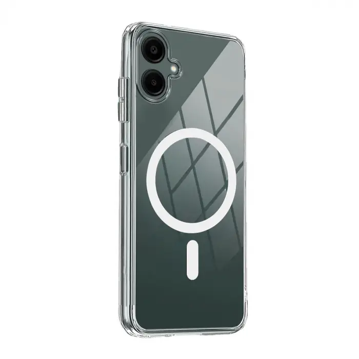 Samsung Galaxy A06 Combo Sert Şeffaf Magsafe Kapak - Şeffaf