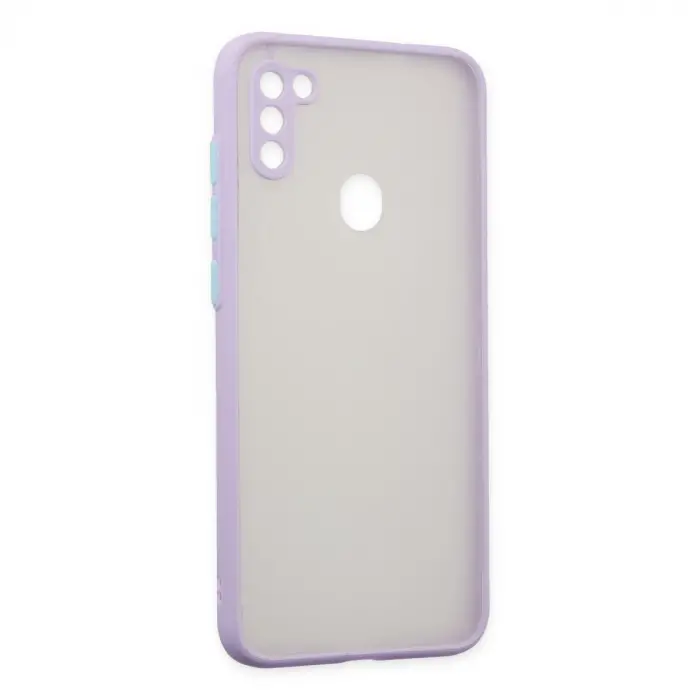 Samsung Galaxy A11 Kılıf Montreal Silikon Kapak - Mor
