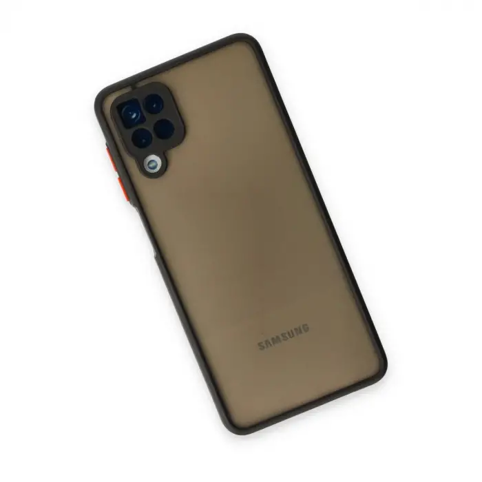 Samsung Galaxy A12 Kılıf Montreal Silikon Kapak - Siyah