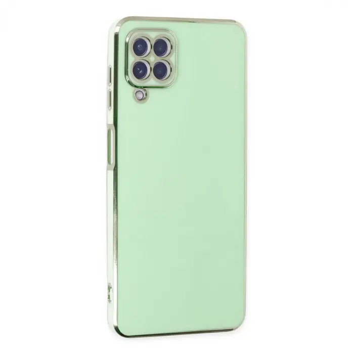 Samsung Galaxy A12 Kılıf Volet Silikon - Açık Yeşil