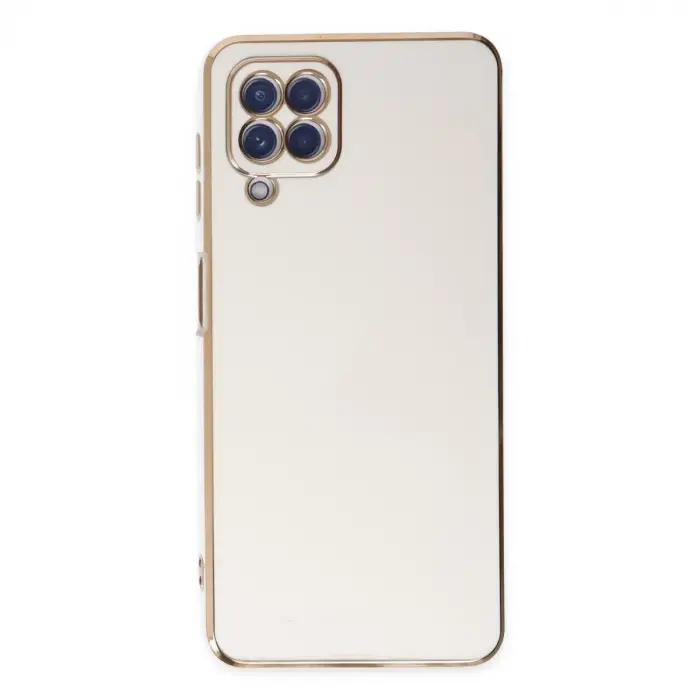 Samsung Galaxy A12 Kılıf Volet Silikon - Beyaz