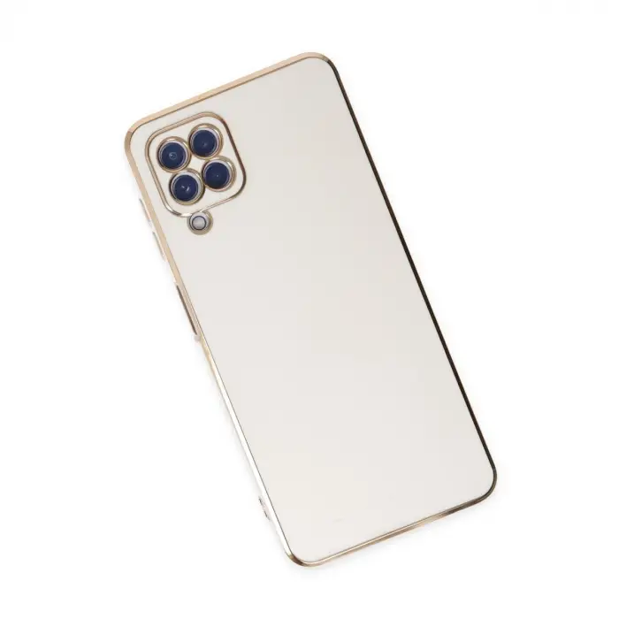 Samsung Galaxy A12 Kılıf Volet Silikon - Beyaz