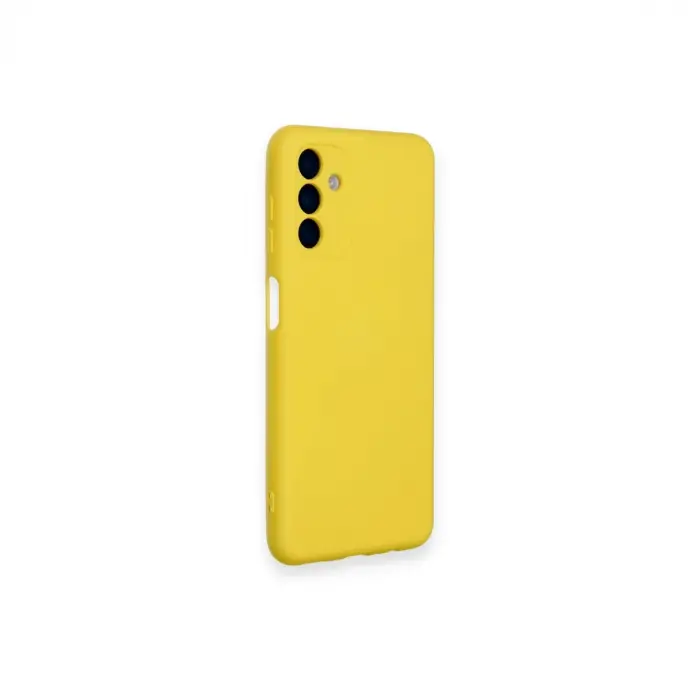 Samsung Galaxy A14 4g Kılıf Nano İçi Kadife Silikon - Sarı