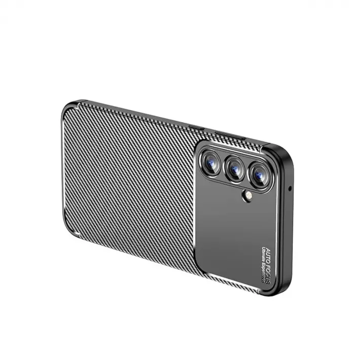 Samsung Galaxy A15 4g Kılıf Auto Focus Karbon Kapak - Siyah