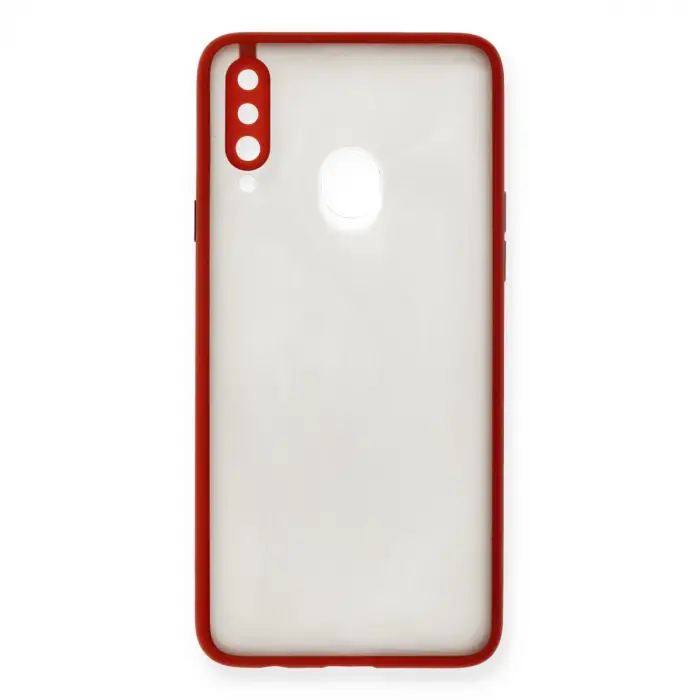 Samsung Galaxy A20s Kılıf Montreal Silikon Kapak - Kırmızı