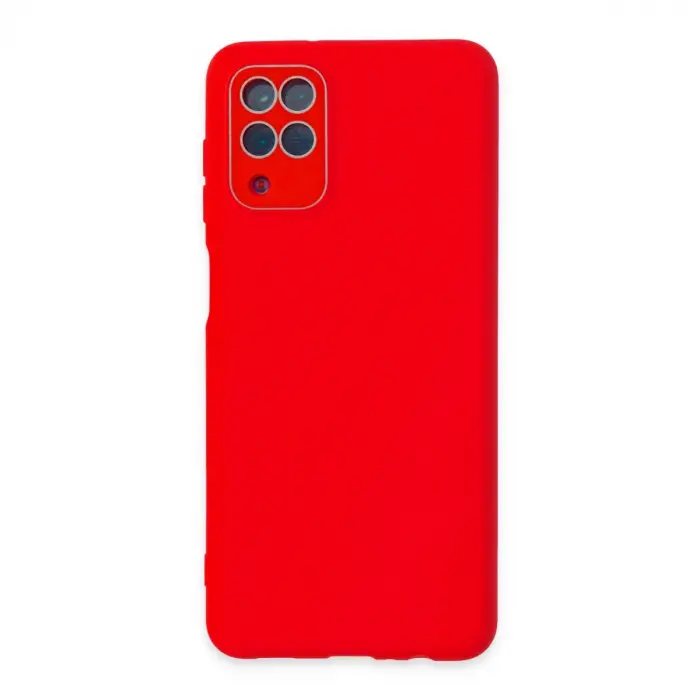 Samsung Galaxy A22 Kılıf Lansman Glass Kapak - Kırmızı