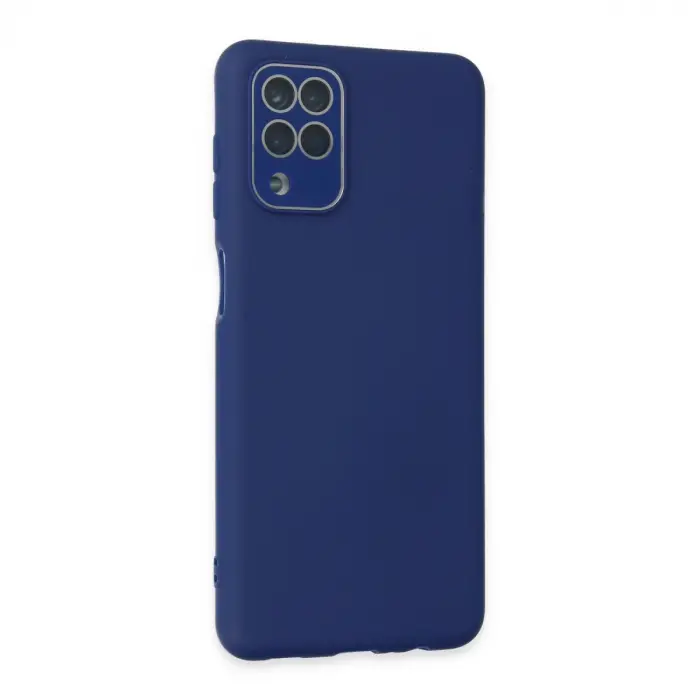 Samsung Galaxy A22 Kılıf Lansman Glass Kapak - Sky Blue