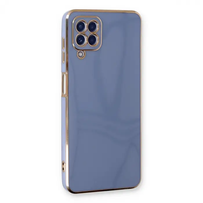 Samsung Galaxy A22 Kılıf Volet Silikon - Mavi