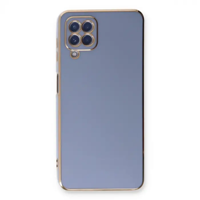 Samsung Galaxy A22 Kılıf Volet Silikon - Mavi