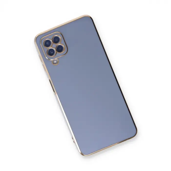 Samsung Galaxy A22 Kılıf Volet Silikon - Mavi