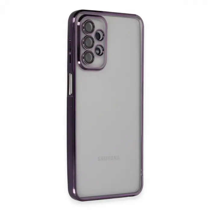 Samsung Galaxy A23 4g Kılıf Razer Lensli Silikon - Mor