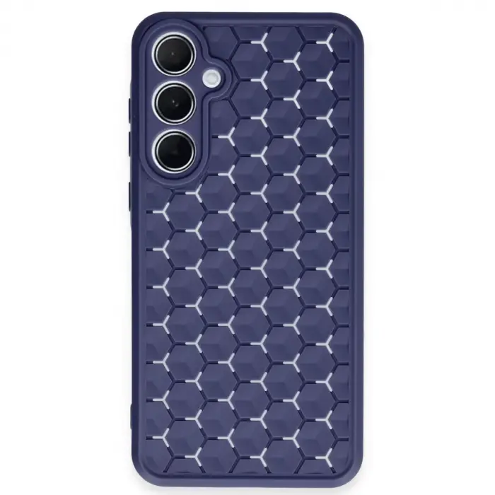 Samsung Galaxy A25 5g Kılıf Petek Silikon Kapak - Lacivert
