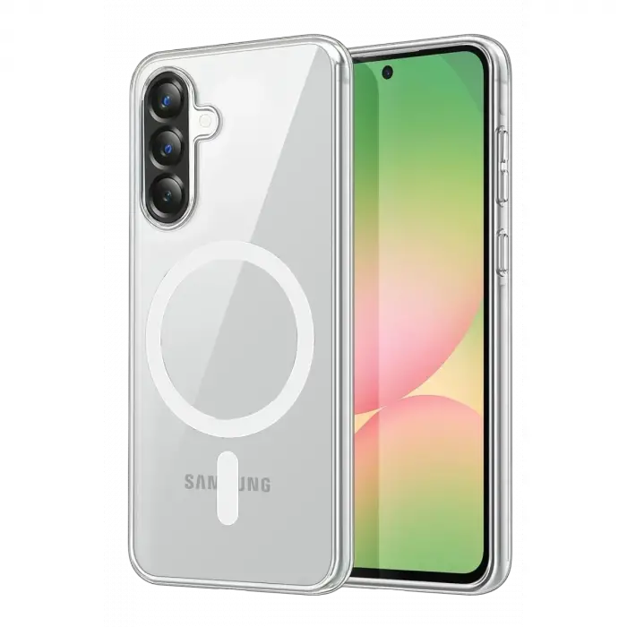 Samsung Galaxy A27 5g Combo Sert Şeffaf Magsafe Kapak - Şeffaf