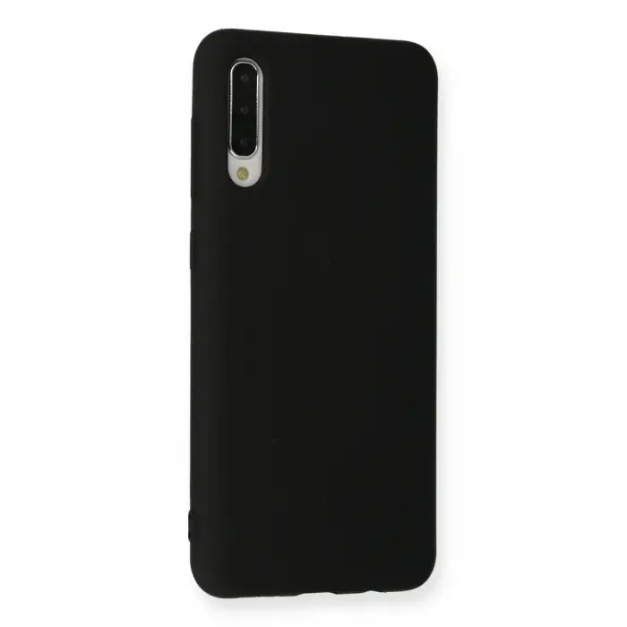 Samsung Galaxy A30s Kılıf Nano İçi Kadife Silikon - Siyah