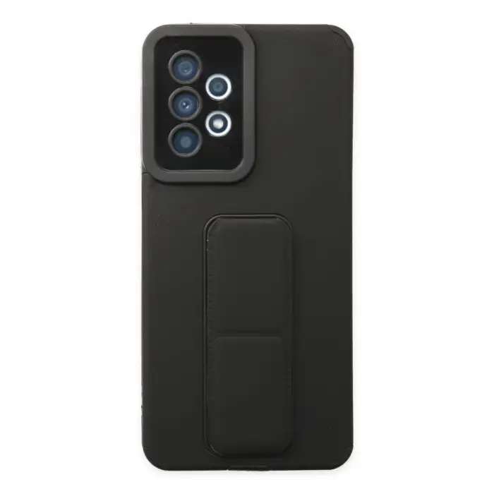 Samsung Galaxy A33 5g Kılıf Mega Standlı Silikon - Siyah