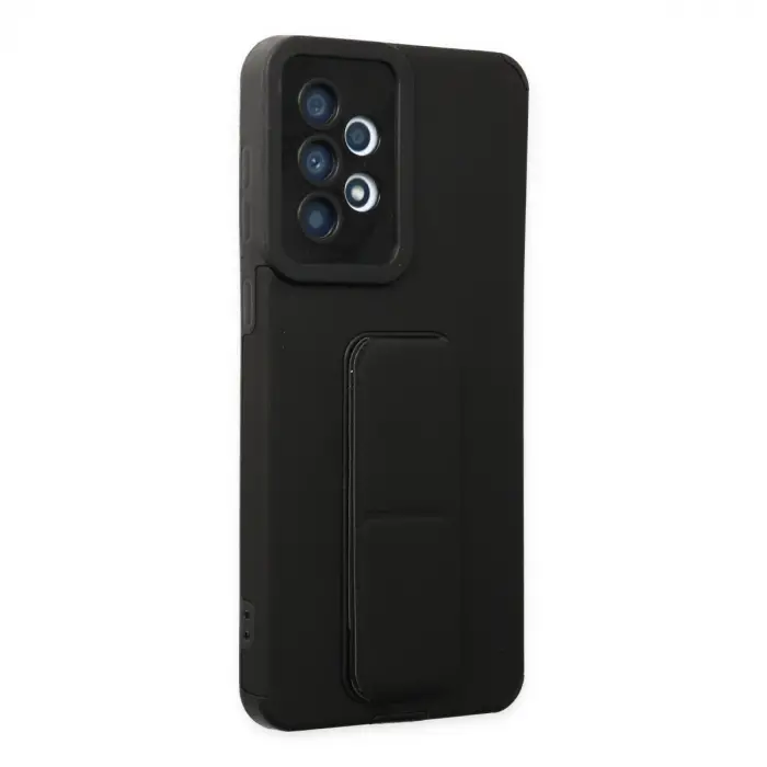 Samsung Galaxy A33 5g Kılıf Mega Standlı Silikon - Siyah