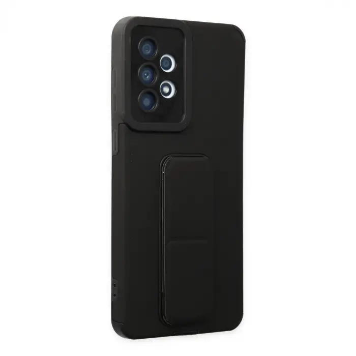 Samsung Galaxy A33 5g Kılıf Mega Standlı Silikon - Siyah