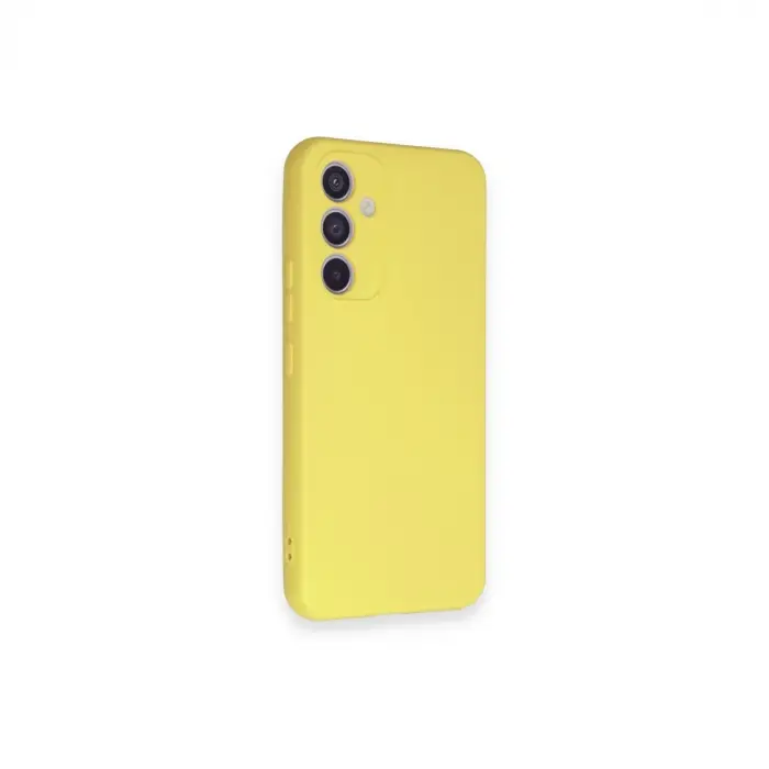 Samsung Galaxy A34 5g Kılıf Nano İçi Kadife Silikon - Sarı