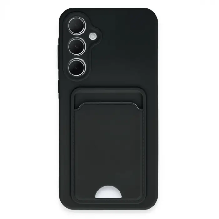 Samsung Galaxy A35 5g Kılıf Kelvin Kartvizitli Silikon - Siyah