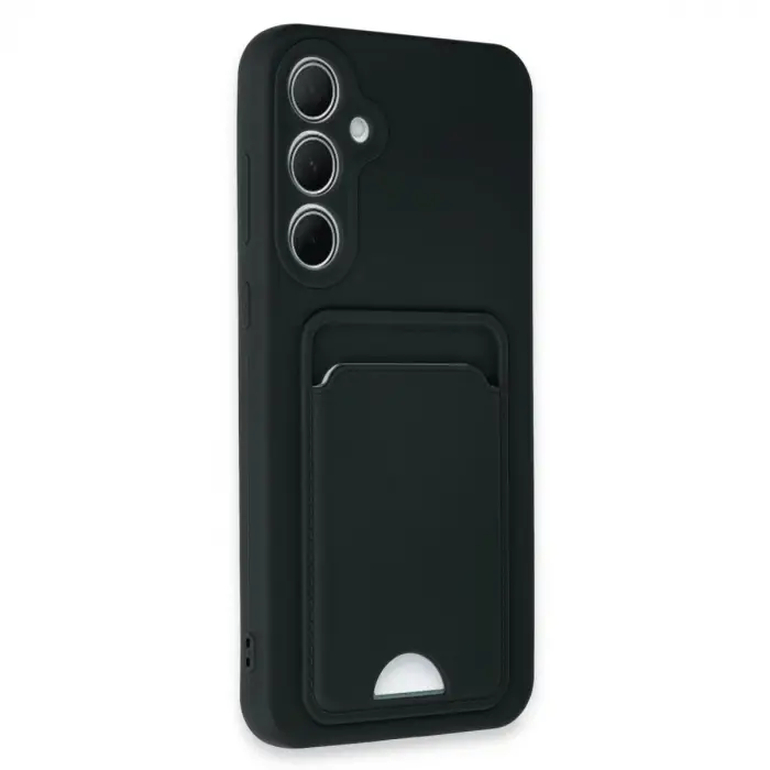 Samsung Galaxy A35 5g Kılıf Kelvin Kartvizitli Silikon - Siyah