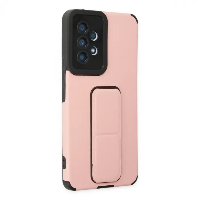 Samsung Galaxy A53 5g Kılıf Mega Standlı Silikon - Pudra