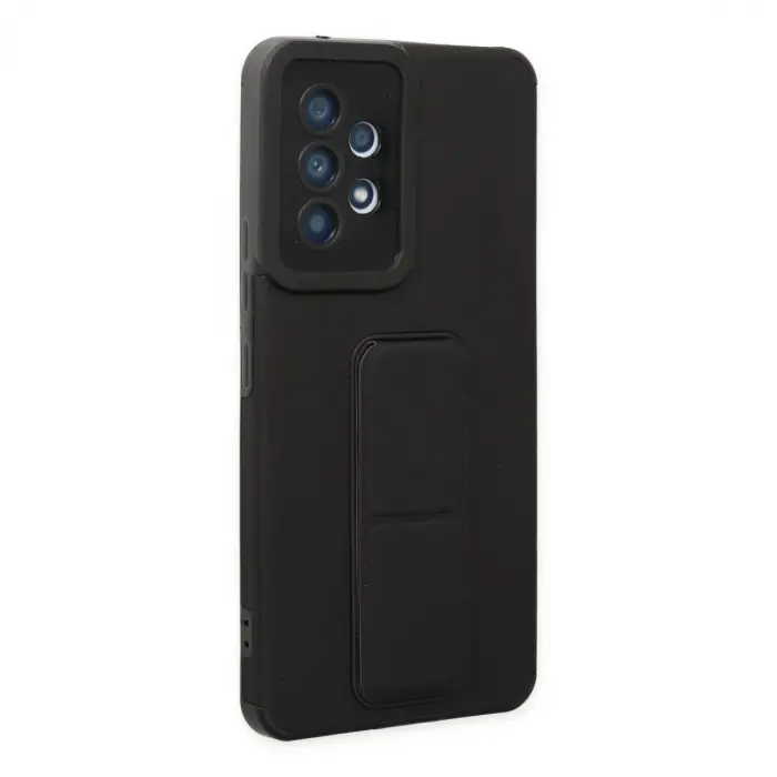 Samsung Galaxy A53 5g Kılıf Mega Standlı Silikon - Siyah