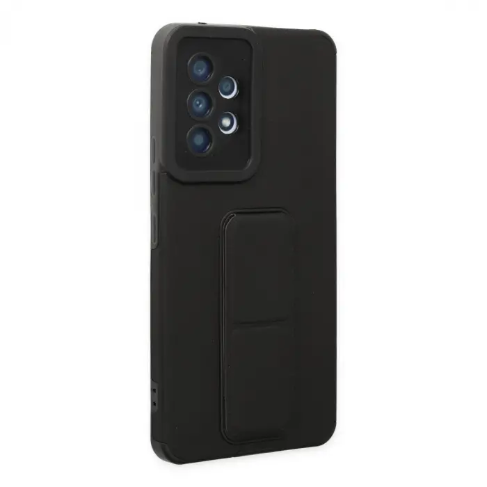 Samsung Galaxy A53 5g Kılıf Mega Standlı Silikon - Siyah