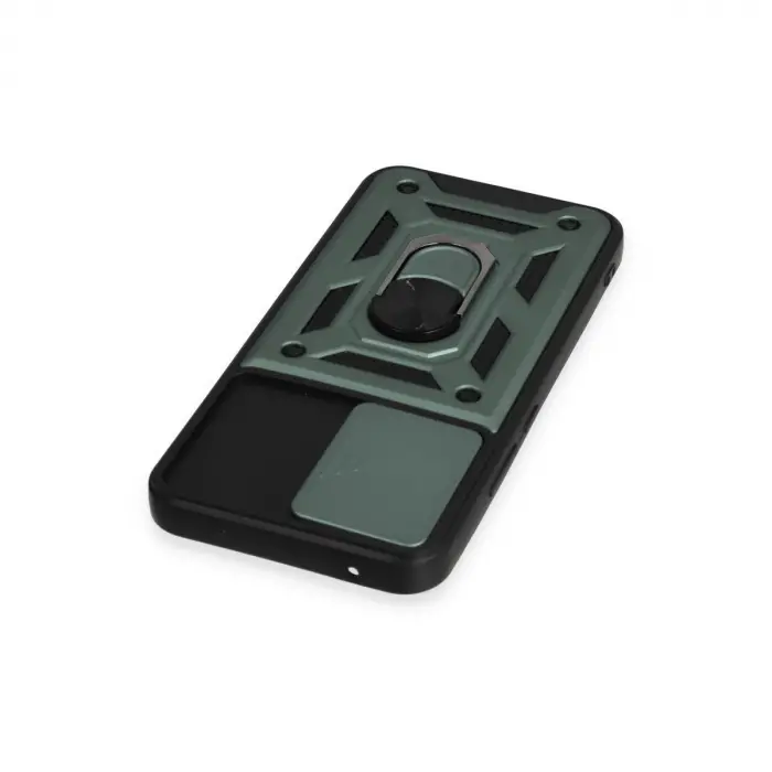 Samsung Galaxy A54 5g Kılıf Pars Lens Yüzüklü Silikon - Yeşil