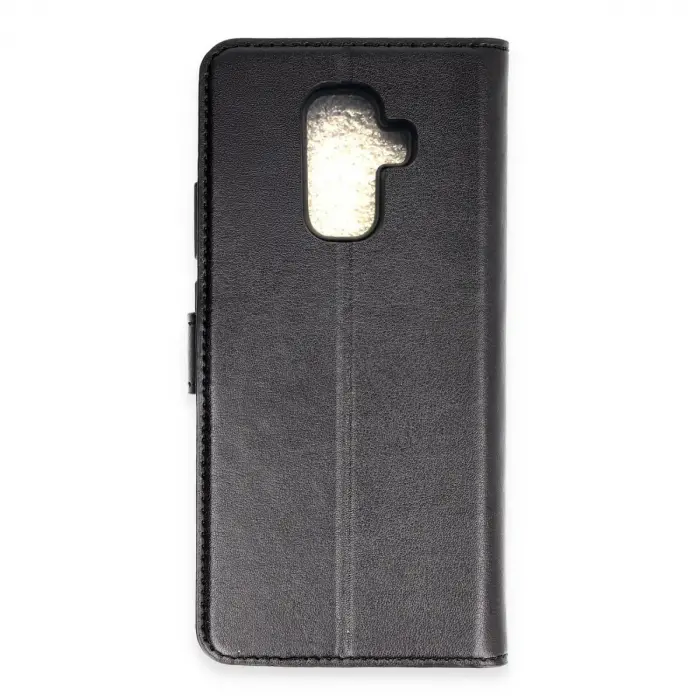 Samsung Galaxy A6 Plus 2018 Kılıf Trend S Plus Kapaklı Kılıf - Siyah