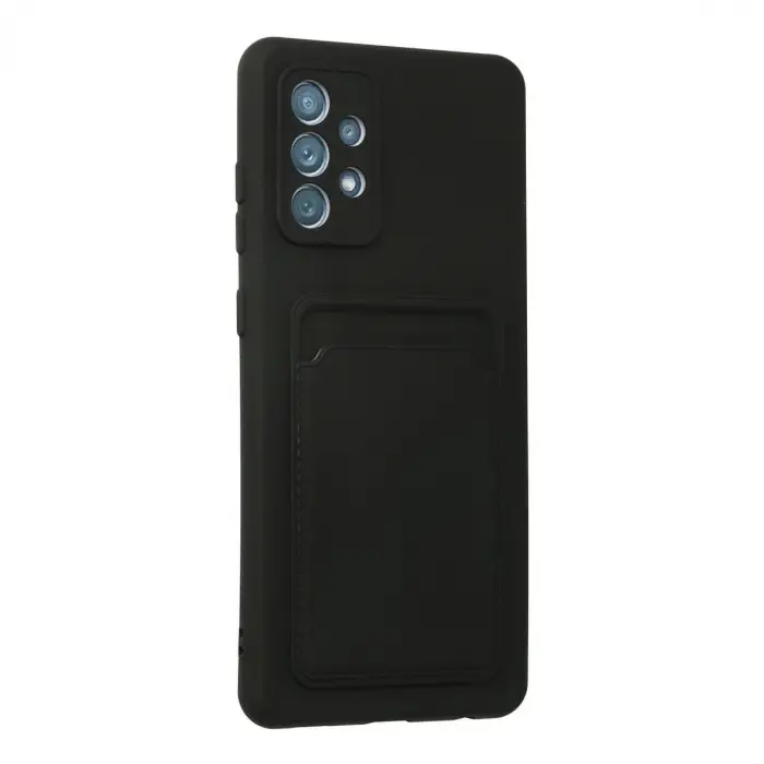 Samsung Galaxy A72 Kılıf Kelvin Kartvizitli Silikon - Siyah