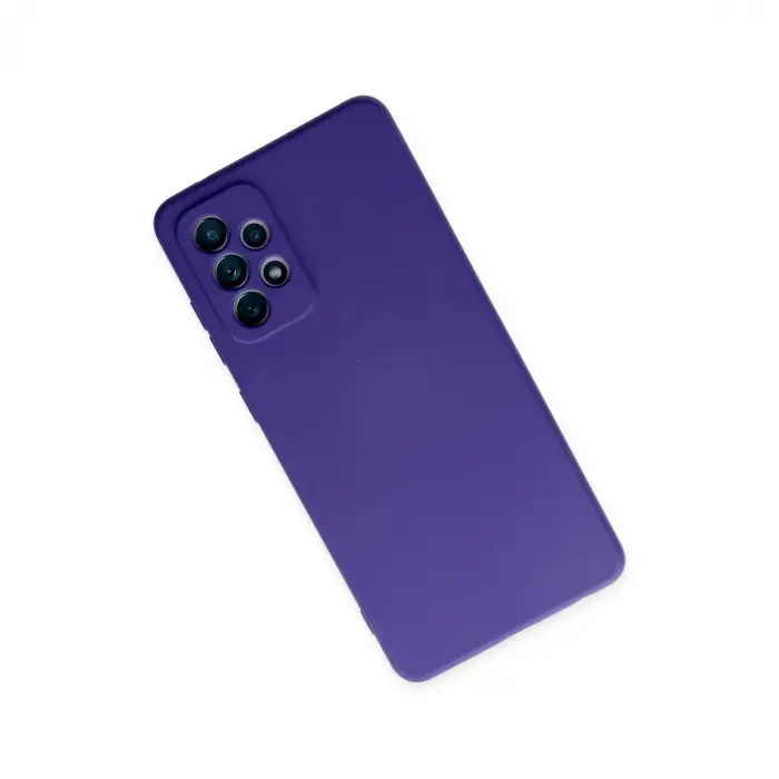 Samsung Galaxy A72 Kılıf Nano İçi Kadife Silikon - Mor